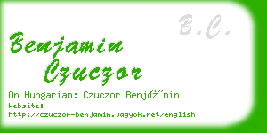 benjamin czuczor business card